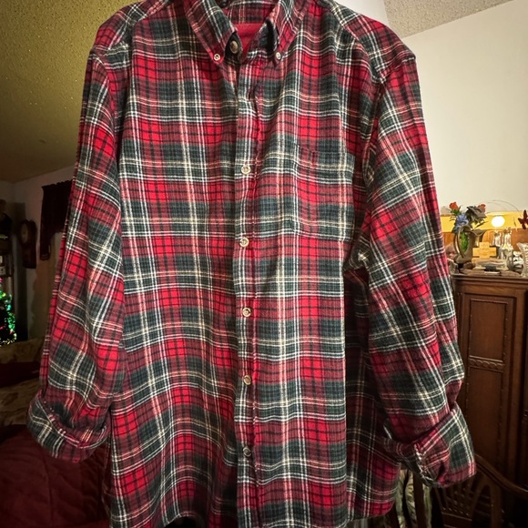 Other - Men's Big and Tall Red Plaid Flannel Shirt
